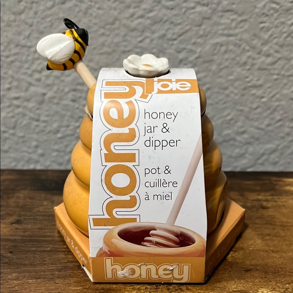 Joie Honey jar & dipper NWT